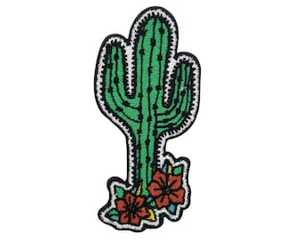 Strijkpatch cactus met bloemen | Woestijncactus patches, stekel strijkpatches, plantenpatches, Mexico strip patch Eindelijk Thuis