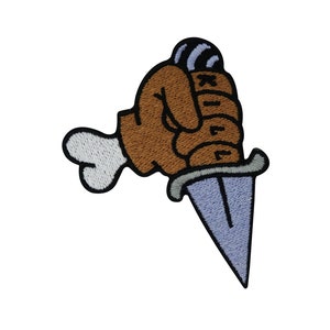 Bone Hand Patch for Ironing | Skeleton Knife Patches, Horror Iron-On Patches, Skater Zombie Iron-On Patch, Iron-On Patch Finally Home