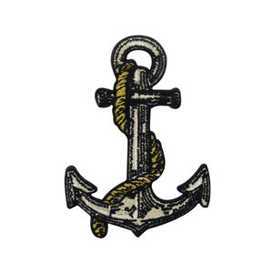 Iron-on patch Gray Anchor Maritime patches, ship boat iron-on patches, sea iron-on patches, seafaring marine water patches Finally Home image 1