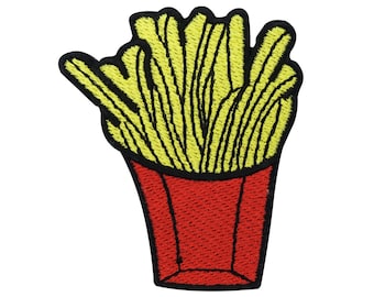 Patch frites thermocollant | Nourriture bonbons McDonalds hamburger USA glace pizza KFC patchs thermocollants, motifs thermocollants