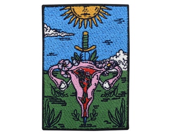 Iron-on Patch Strong Women Feminism | Feminism Patches Sun Iron-on Patch, Girl Power Iron-on Sword Feminist Patch Finally Home