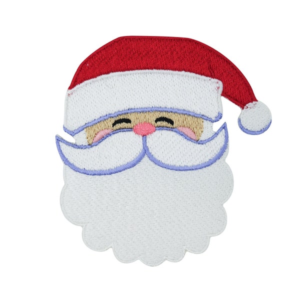 Patch thermocollant Père Noël avec barbe | Patchs de Noël patchs thermocollants de Noël patchs de rennes patchs thermocollants pour enfants adultes