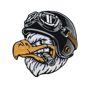 Iron-on biker eagle patch for leather vests | Motorcycle cowl patches, USA iron-on patch, vest patches, motorcycle patches, bike iron-on patches