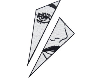 Iron-on Patch Broken Face | Broken Face Patches, Eye Anime Iron-on Patch, Cool Manga Patches, Cartoon Women Patch Finally Home