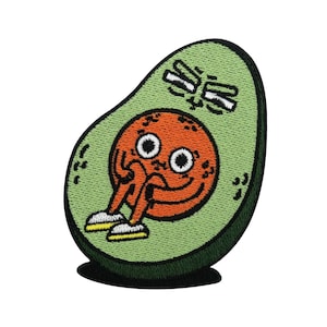Strijkpatch Grappige Avocado | Fruitpatches, fruit strijkpatches, fruit strijkpatches, cartoonpatches, strijkpatches Eindelijk thuis