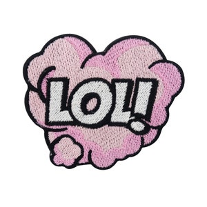 Iron-on patch LOL Comic Style | Speech bubble patches, pink anime patches, manga iron-on patch, summer denim jacket patch Finally Home