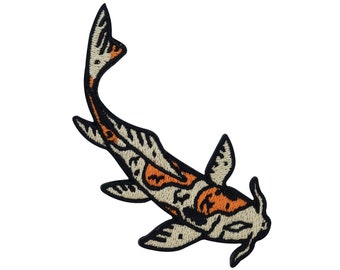 Iron-on patch beige koi fish | Sea fish patches, Japan iron-on patches, iron-on patches, fabric patches, wave iron-on patches Finally Home