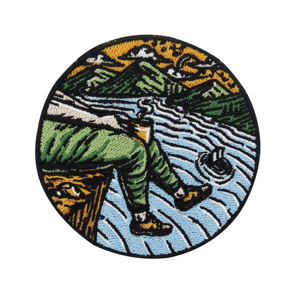 Coffee in Nature Iron-on Patch | River patches, lake iron-on patches, sea iron-on patches, mountain patches, mountains iron-on patches Finally Home