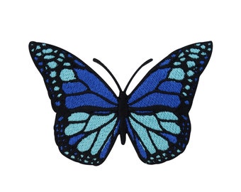 Patch for ironing High-quality blue butterfly butterfly patches animals iron-on patch butterfly patches patches denim jackets caterpillar iron-on