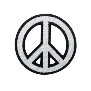 Opstrijkbaar vredesteken | Hippie-teken patches, vredesapplicatie om op te strijken, Make Love Not War opstrijkbare patch, retro yoga patch, Finally Home