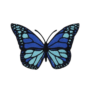Patch for ironing High-quality blue butterfly butterfly patches animals iron-on patch butterfly patches patches denim jackets caterpillar iron-on