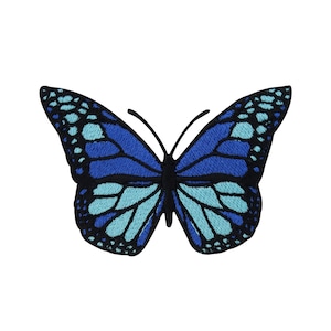 Patch for ironing High-quality blue butterfly butterfly patches animals iron-on patch butterfly patches patches denim jackets caterpillar iron-on