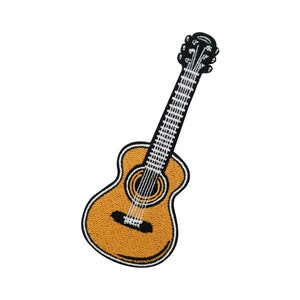 Iron-on patch acoustic guitar | Band patches, rock n roll iron-on patch, instrument patch, peace patch, retro patches, Finally Home