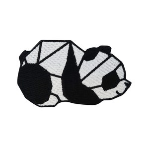 Cute sleeping panda iron-on patch | Panda bear patches, bear iron-on patch, animal patches, baby patches, iron-on patches for children