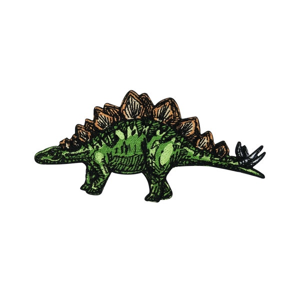 Patch zum Aufbügeln Stegosaurus Dino | Dinosaurier Patches Tiere Bügelflicken, Flicken, Aufnäher Kinder Aufbügler Jungs Jungen Finally Home