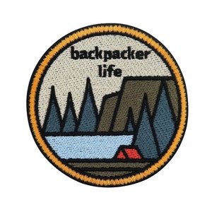 Iron-on patch Backpacker Life | Hiking patches, mountain iron-on patch, forest iron-on patch, camping patch, tree iron-on patch Finally Home