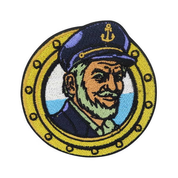 Sailor Captain Iron-On Patch | Maritime patches anchor iron-on picture ship, boat iron-on sea patch seafaring iron-on patch Finally Home