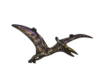 Finally Home Pterodactylus Dino Iron-On Patch | Dinosaur patches, animals iron-on patches, patches, patches for children, for boys