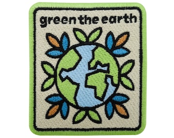 Parche termoadhesivo - Ecología | Parches para el planeta Tierra, globo terráqueo, clima, plantas, naturaleza y medio ambiente