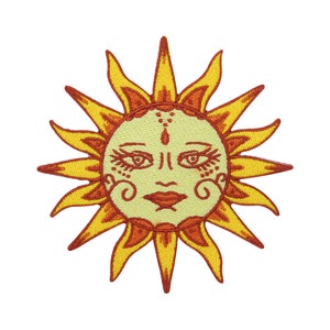 Patch for ironing on High-quality sun | Yoga moon patches, earth iron-on patches, rising sun patches, planet sun patches Finally Home