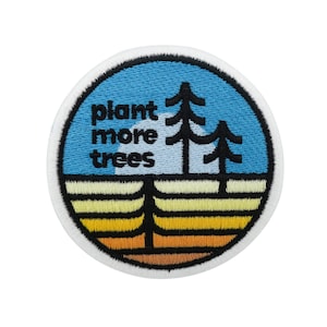 Iron-on Patch - Plant More Trees | Tree Patches, Earth Iron-on Patch, Climate Iron-on Patch, Nature Patch, Round Tree Patch Finally Home