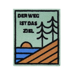 Iron-on patch The path is the destination | Hiker patches, mountain iron-on patch, sun iron-on patch, tree patch, outdoor patch Finally Home