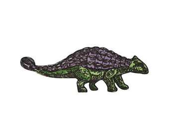 Patch zum Aufbügeln Ankylosaurus Dino | Dinosaurier Patches, Tiere Bügelflicken, Flicken, Aufnäher für Kinder, für Jungen Jungs Finally Home