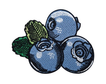 Patch to iron on blueberries bilberry fruit | Fruit blossom patches, food iron-on patches, blue fruit patches forest berries patch