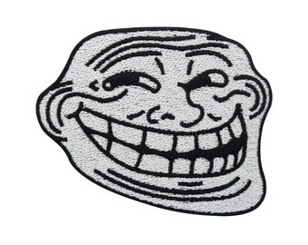 Patch zum Aufbügeln Trollface Meme | Troll Face Patches, Lustiges Bügelbild Witziger Aufbügler Flicken Funny Pepe Frog Aufnäher Finally Home