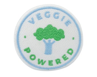 Iron-on patch Veggie Powered | Vegetarian Patches, Vegan Iron-On Patch Vegetarian Vegan Patch Vegetable Food Food Patch Finally Home