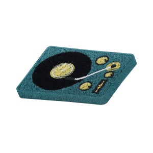 Iron-on patch green record player | DJ mixer patches, old school iron-on patches, retro patches vintage music patches Finally Home