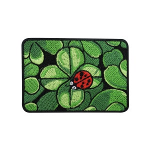 Iron-on patch, clover lucky patch | Ladybug patches, children's iron-on transfer, clover leaf patch, leaf patch, Finally Home