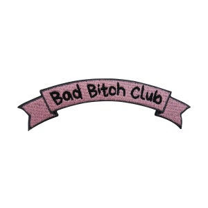 Iron-on patch - Bad Bitch Club | Bad Ass Girl Patches Girl Power Iron-on Saying Iron-on Pink Women Patch Biker Back Patch