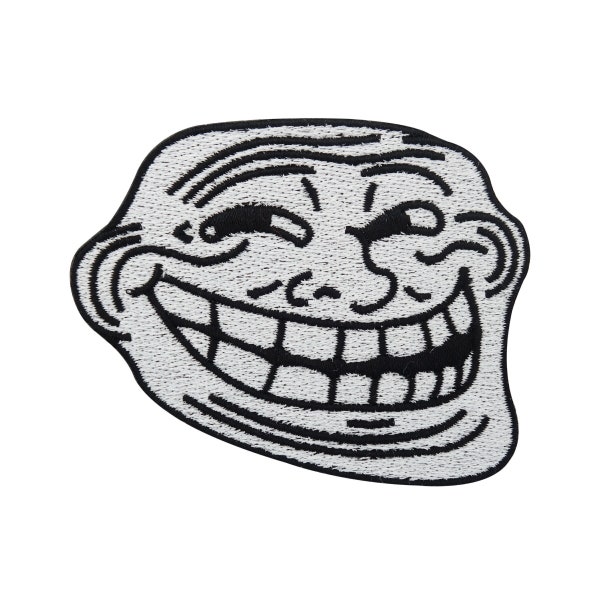 Patch zum Aufbügeln Trollface Meme | Troll Face Patches, Lustiges Bügelbild Witziger Aufbügler Flicken Funny Pepe Frog Aufnäher Finally Home