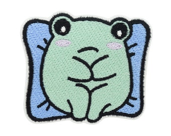 Iron-on patch - Worry Frog | Sad Sew-On Patch, Frog Meme Iron-On Patch, Cute Patch