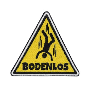 Patch to iron on - Bodenlos | Funny iron-on patches, meme iron-on patches, saying patches to sew on, patch sayings, funny iron-on patches