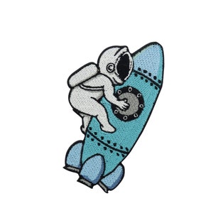 Iron-on patch - astronaut on rocket | Spaceship patch, NASA iron-on patch, space patch