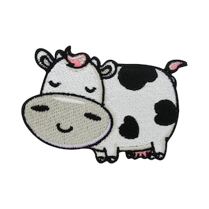 Patch for ironing & sewing - cow | Animal patches children iron-on image farm iron-on patch farmers farmer patch animals patches Finally Home