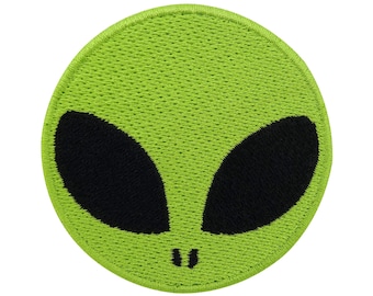 Iron-on patch Small round alien head UFO patches, space iron-on patch, iron-on patch, iron-on image, Nasa patch for sewing on Finally Home