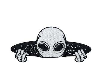 Patch zum Aufbügeln Aufnäher Aliens are coming  | Ufo Patches, Weltraum Sterne Bügelflicken, Nasa Mond Flicken, Außerirdische Finally Home