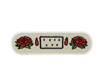 Iron-on patch, trouser patch with roses and tears | Trouser patch, iron-on patch, patch, iron-on patch, patch Finally Home