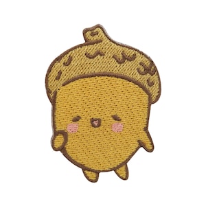 Small Kawaii Acorn Iron-On Patch | Autumn Leaf Patches, Tree Leaves Iron-On Patch, Forest Nature Patches, Trees Branch Finally Home