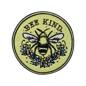 Bee Kind Bee Iron-On Patch | Sew-On Patches, Cute Iron-On Patch, Bumblebee Iron-On Patch, Insect Iron-On Patch, Honey Patch Finally Home