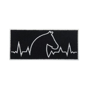 Iron-on Patch Horse Heartbeat | Horse Head Patches, Pony Iron-on Patch Heart Horse, Riding Iron-on Patch, Rider Foal Patch Finally Home