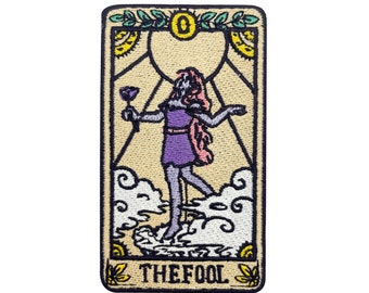 Iron-on Patch - The Fool Tarot Card | Astrology Patches, Tarot Card Iron-on Patch, Zodiac Patches, Girl Patches, Finally Home