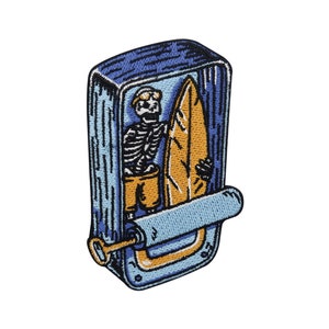 Iron-on patch surfer skeleton | Sea patches to sew on, surf iron-on image, tuna sea patch surfboard iron-on patches Finally Home