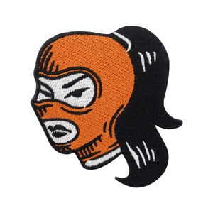 No Face No Case Iron-On Patch | Ski Mask Patches Gangster Vintage Woman Iron-On Patch Hip Hop Bad Girl Gang Patch Finally Home