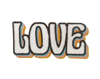 Sew-on colorful retro love lettering patch for ironing on vintage patches old school iron-on image love iron-on patch, 3D denim jackets Finally Home