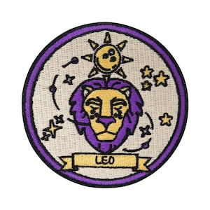 Patch zum Aufbügeln - Sternzeichen Löwe - Leo | Astrologie Patches, Mond Sterne Aufbügler, Flicken, Aufnäher Finally Home