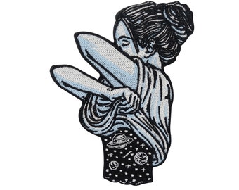 You are my Universe patch to iron | Planet Patches Sexy Woman Ironing Image Moon Press Stars Patch Space Patch Patch